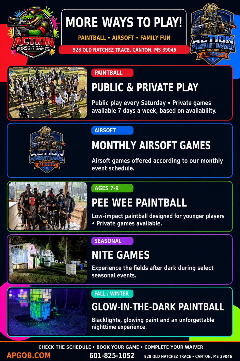 More Ways to Play at APG